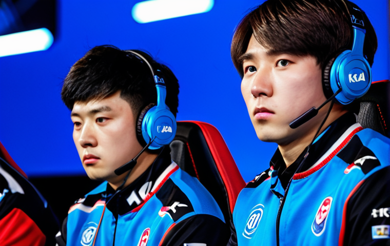디플러스 기아 팀의 변화 - Image Prompt 1: "The Weight of Expectations on the LCK Stage"**