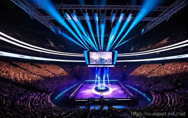 리그 오브 레전드 테마 음악 - **Title: The Symphony of Runeterra** **Prompt:** A stylized, panoramic view inside a futuristic ...