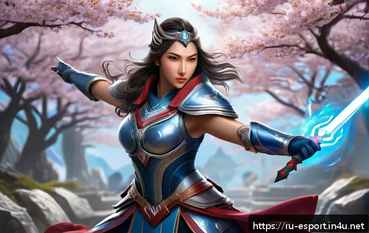 롤 챔피언 개편 스토리 - A dynamic and detailed portrait of Irelia in battle stance, showcasing her inner conflict and determ...